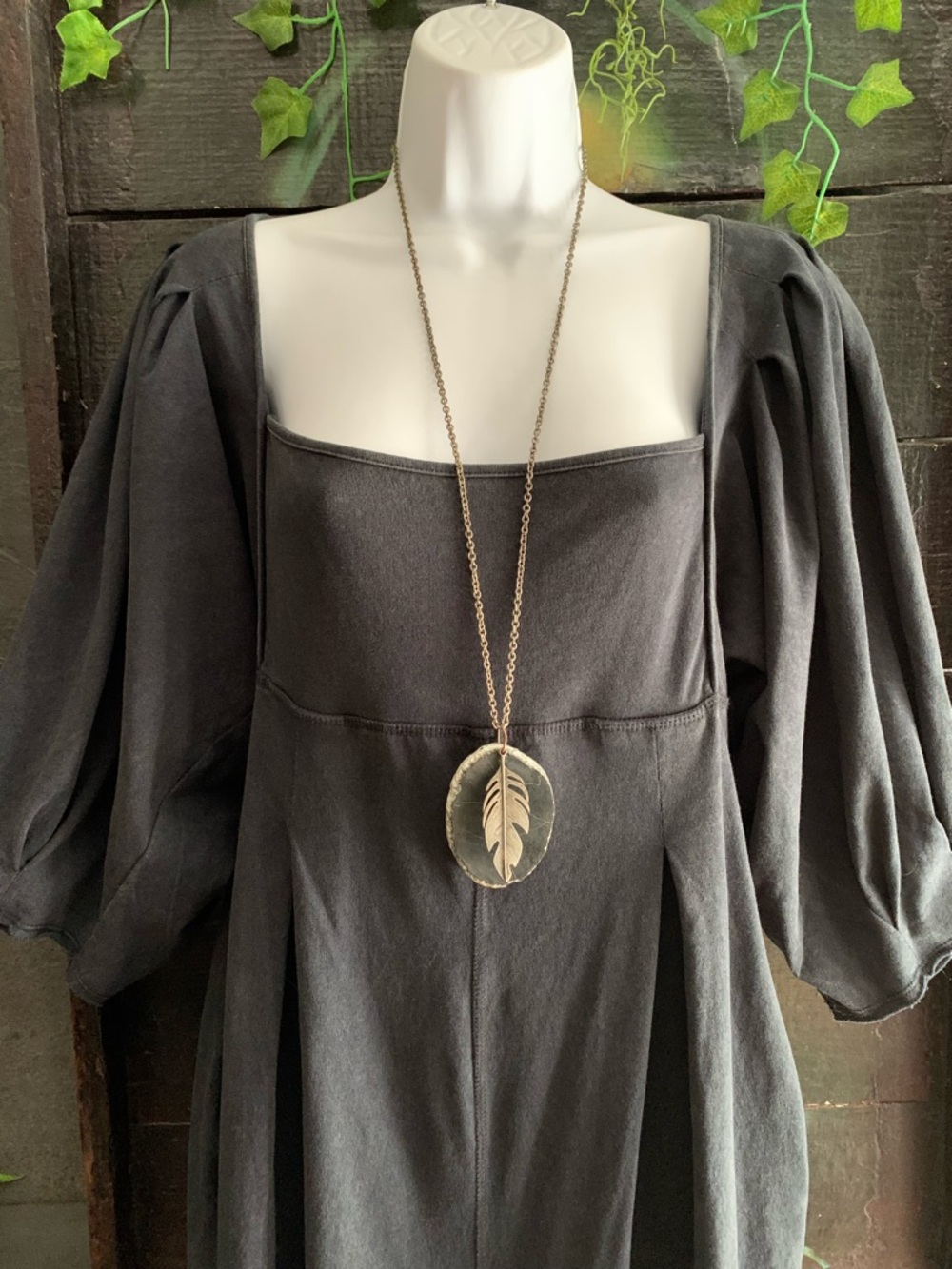 Free People “Lotta Love” over-washed Black Square-Neck Puff-Sleeve Jumpsuit- S - Picture 6 of 15